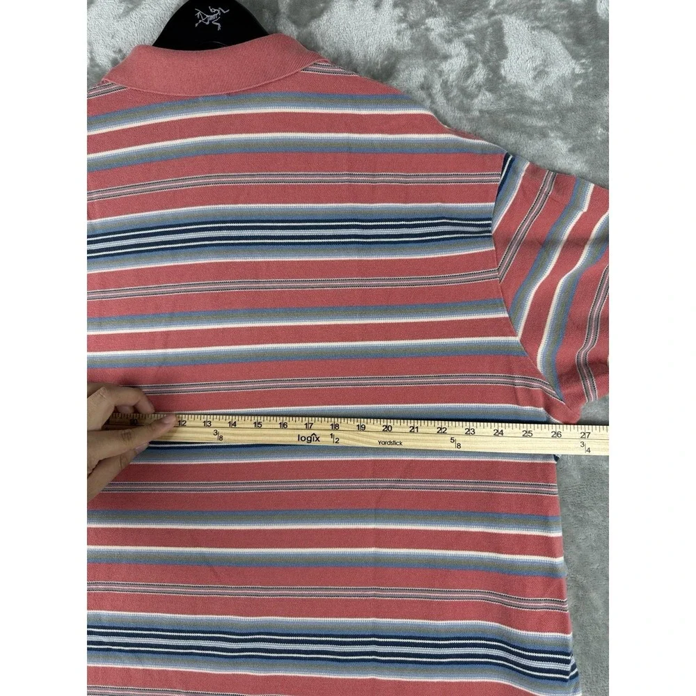 Vintage Polo Ralph Lauren Utility Striped Polo Shirt Pony Mens Size 2XB Big